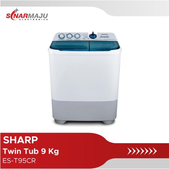 Sharp Mesin Cuci 2 Tabung 9 Kg Twin Tub ES-T95CR